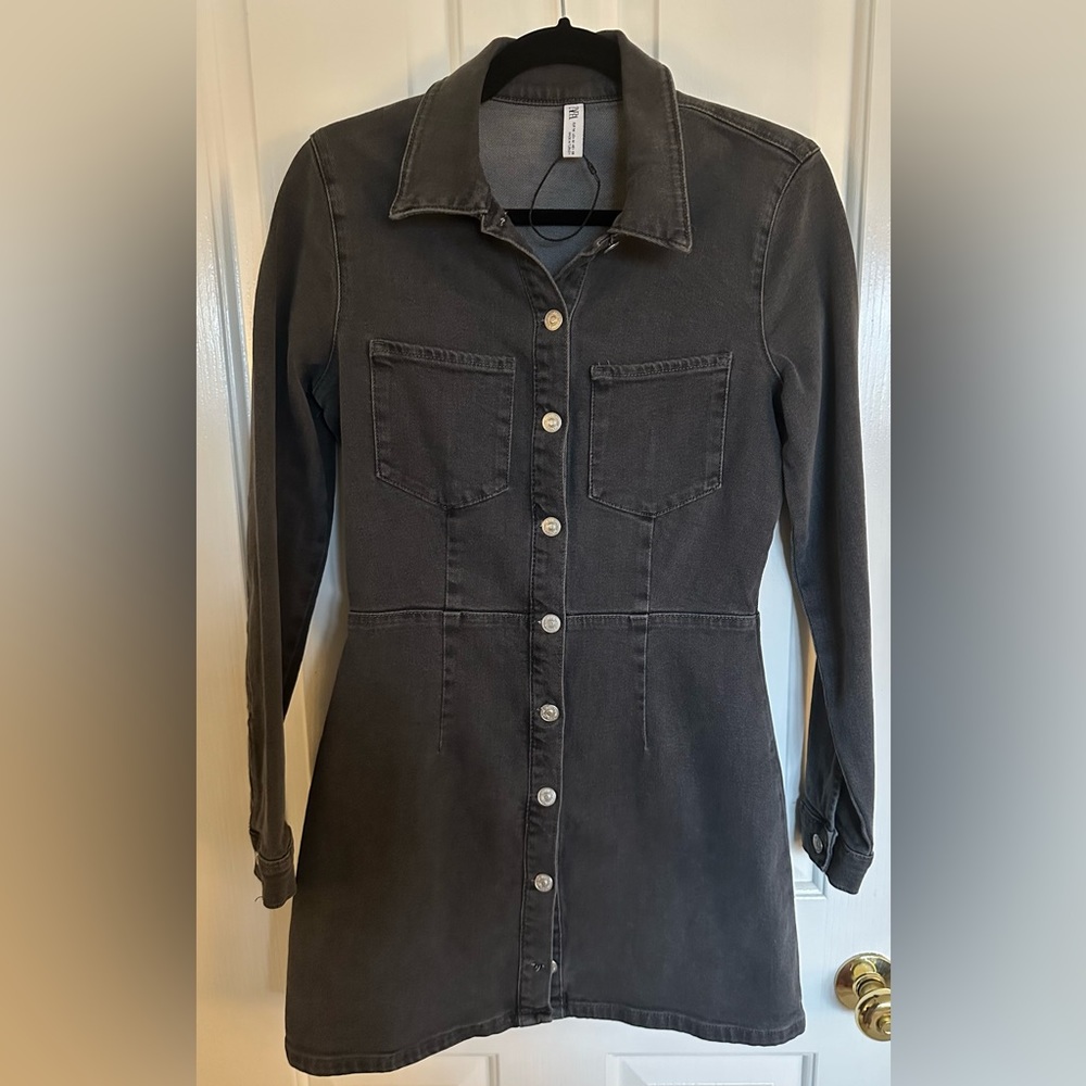Zara Grey Denim Dress